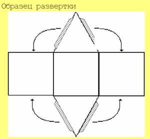 Треугольная призма из бумаги схема