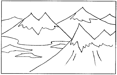 Горные вершины рисунок